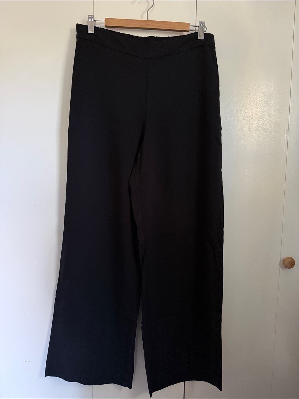 NWT Old Navy Black Playa Wide-Leg Pants L Office Workwear Business Casual Comfy